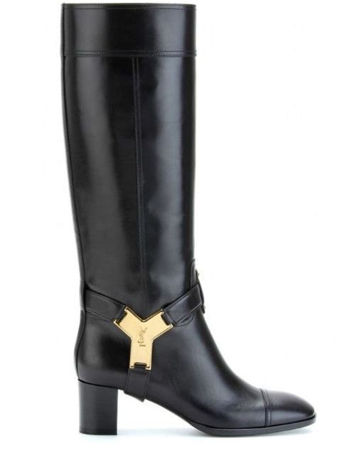 ysl black ladies boots|ysl boots women's sale.